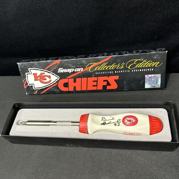 Snap On Tools Signed Kansas City Chiefs Ratcheting Magnetic Screwdriver NFL - Picture 1 of 5